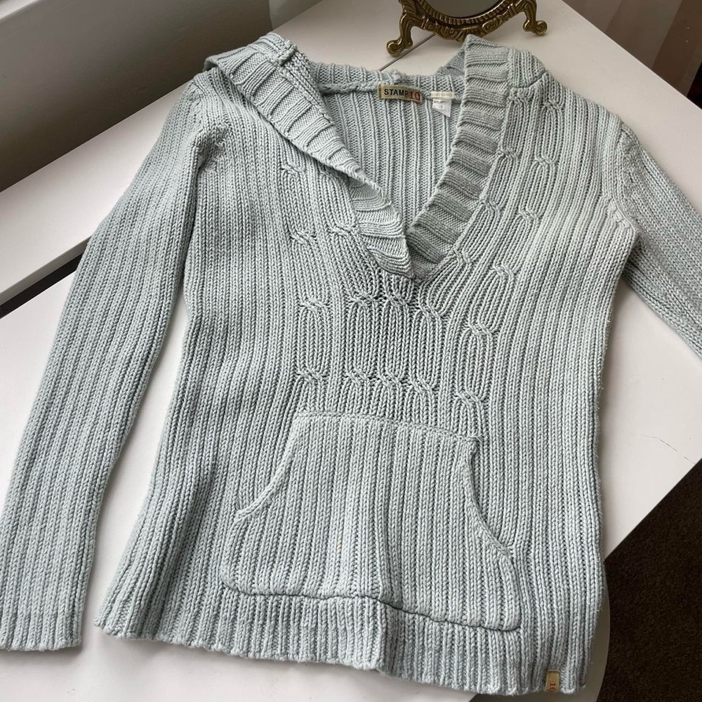 Vintage Knit Hoodie Sweater